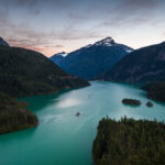 North Cascades National Park Guide featuring Diablo Lake, jagged mountains, hiking, and Washington travel tips