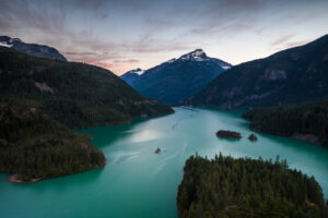 North Cascades National Park Guide featuring Diablo Lake, jagged mountains, hiking, and Washington travel tips
